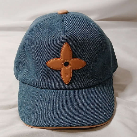 Louis Vuitton Denim and Leather Flower Cap main image 4